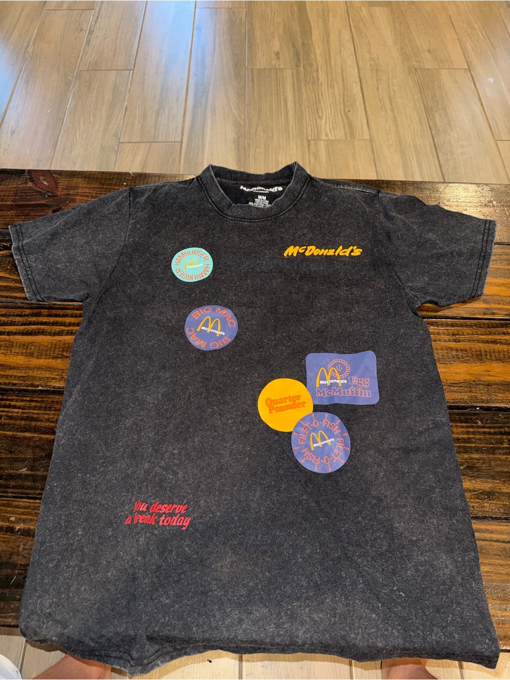 McDonald's men’s Black Logo Badge Graphic Tee
